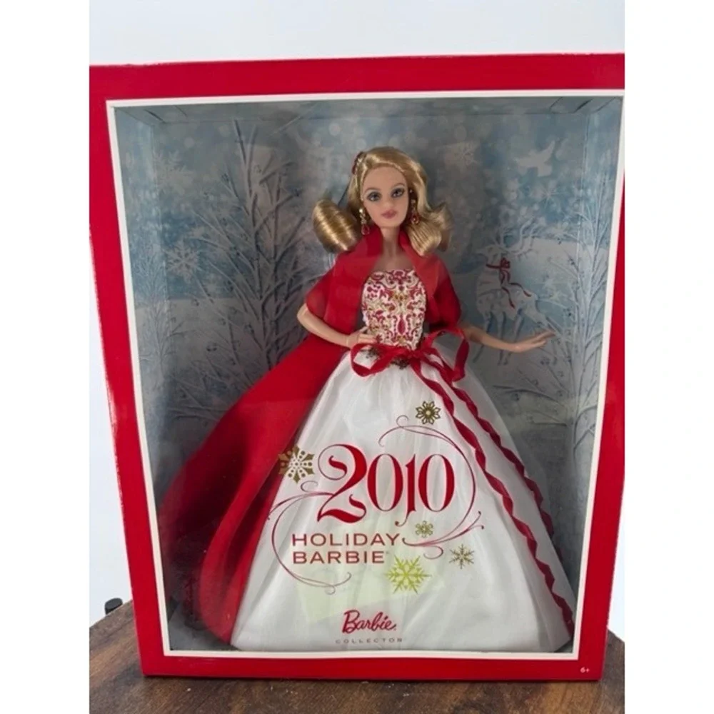 NEW Mattel 2010 Holiday Barbie Doll Collector Edition Christmas Red White Gown